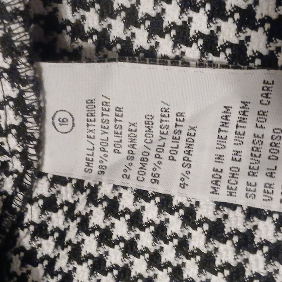 Shelby & Palmer Womens Size 16 Houndstooth Collared Midi Dress - Picture 9 of 9